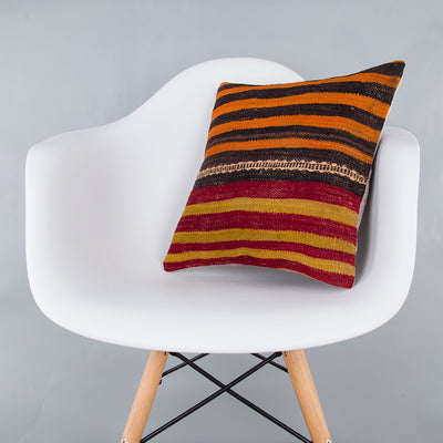 Striped Multiple Color Kilim Pillow Cover 16x16 8229