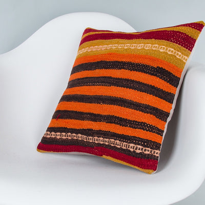 Striped Multiple Color Kilim Pillow Cover 16x16 8345