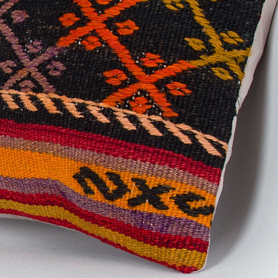 Striped Multiple Color Kilim Pillow Cover 16x16 8405