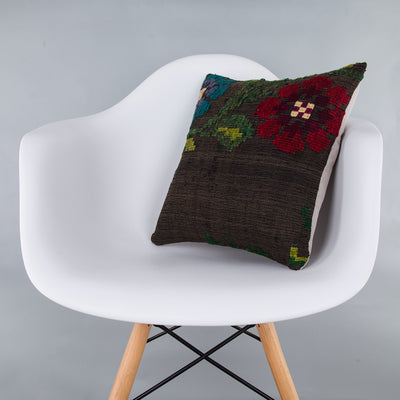 Striped Multiple Color Kilim Pillow Cover 16x16 7271