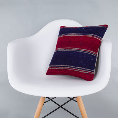 Striped Multiple Color Kilim Pillow Cover 16x16 7610