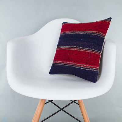 Striped Multiple Color Kilim Pillow Cover 16x16 7693