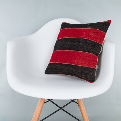 Striped Multiple Color Kilim Pillow Cover 16x16 7723