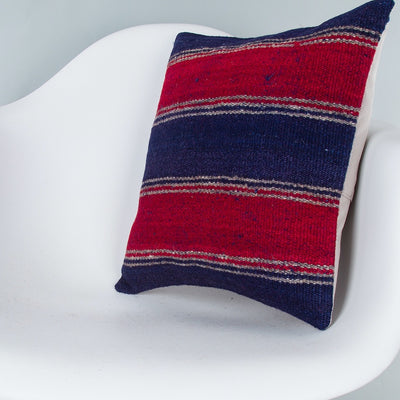 Striped Multiple Color Kilim Pillow Cover 16x16 8417