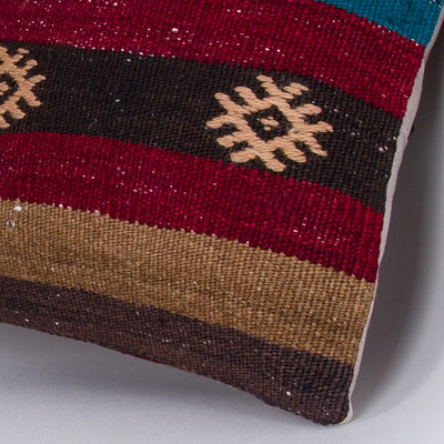 Striped Multiple Color Kilim Pillow Cover 16x16 7246