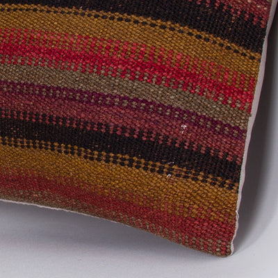Striped Multiple Color Kilim Pillow Cover 16x16 7253