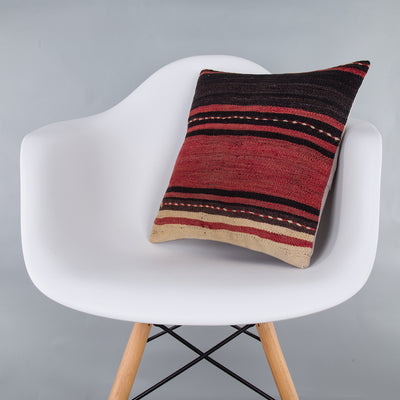 Striped Multiple Color Kilim Pillow Cover 16x16 7323
