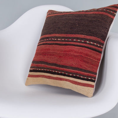 Striped Multiple Color Kilim Pillow Cover 16x16 7326