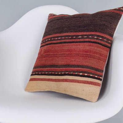 Striped Multiple Color Kilim Pillow Cover 16x16 7327