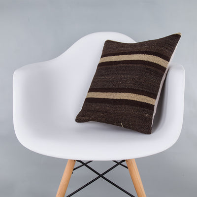 Striped Multiple Color Kilim Pillow Cover 16x16 7374