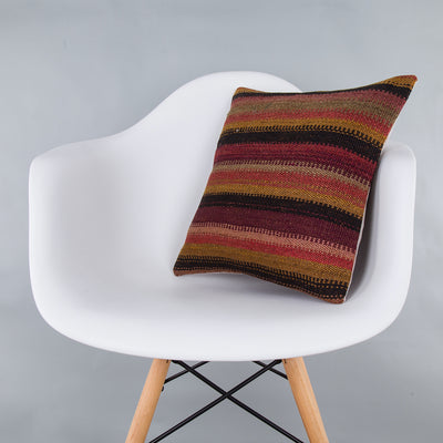 Striped Multiple Color Kilim Pillow Cover 16x16 7375