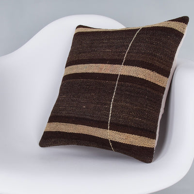 Striped Multiple Color Kilim Pillow Cover 16x16 7376