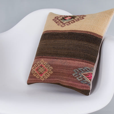Striped Multiple Color Kilim Pillow Cover 16x16 7382