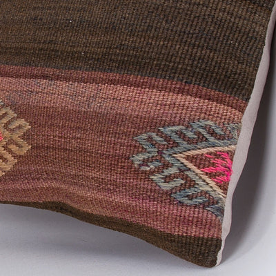 Striped Multiple Color Kilim Pillow Cover 16x16 7382