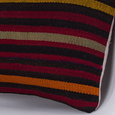 Striped Multiple Color Kilim Pillow Cover 16x16 7579