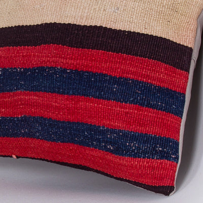 Striped Multiple Color Kilim Pillow Cover 16x16 7582