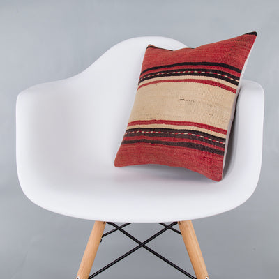 Striped Multiple Color Kilim Pillow Cover 16x16 7618