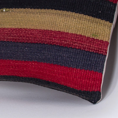 Striped Multiple Color Kilim Pillow Cover 16x16 7623