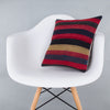 Striped Multiple Color Kilim Pillow Cover 16x16 7632