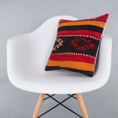 Striped Multiple Color Kilim Pillow Cover 16x16 7637