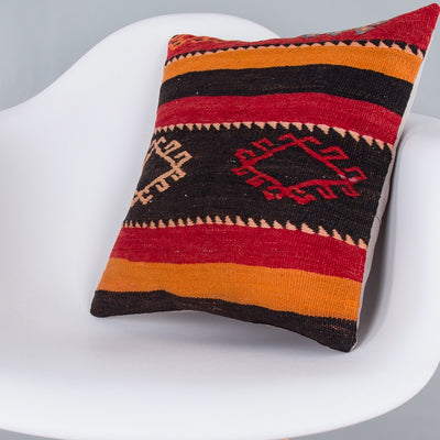Striped Multiple Color Kilim Pillow Cover 16x16 7637