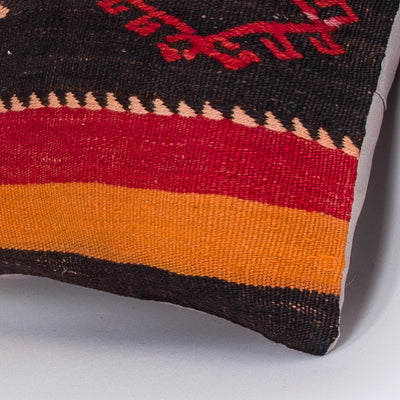 Striped Multiple Color Kilim Pillow Cover 16x16 7637