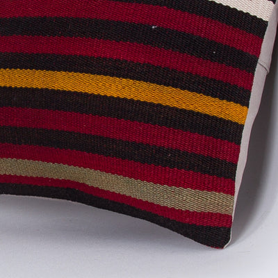 Striped Multiple Color Kilim Pillow Cover 16x16 7647