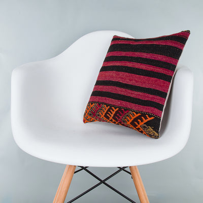 Striped Multiple Color Kilim Pillow Cover 16x16 7699