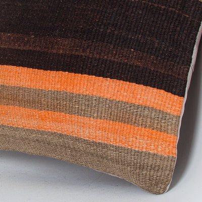 Striped Multiple Color Kilim Pillow Cover 16x16 7749