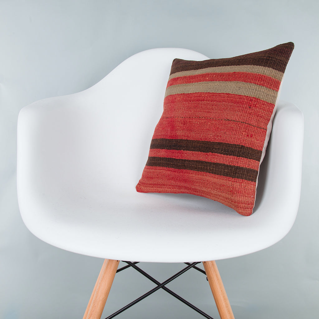 Striped Multiple Color Kilim Pillow Cover 16x16 7752