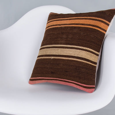 Striped Multiple Color Kilim Pillow Cover 16x16 7915