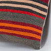 Striped Multiple Color Kilim Pillow Cover 16x16 7972