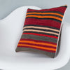 Striped Multiple Color Kilim Pillow Cover 16x16 7973