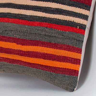 Striped Multiple Color Kilim Pillow Cover 16x16 7973