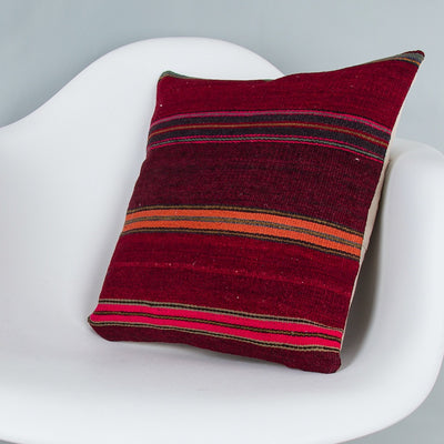 Striped Multiple Color Kilim Pillow Cover 16x16 7987