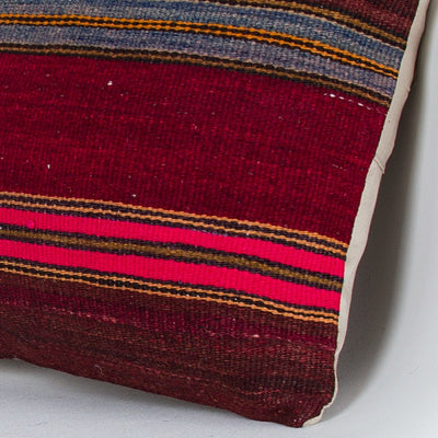 Striped Multiple Color Kilim Pillow Cover 16x16 8001