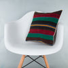 Striped Multiple Color Kilim Pillow Cover 16x16 8082