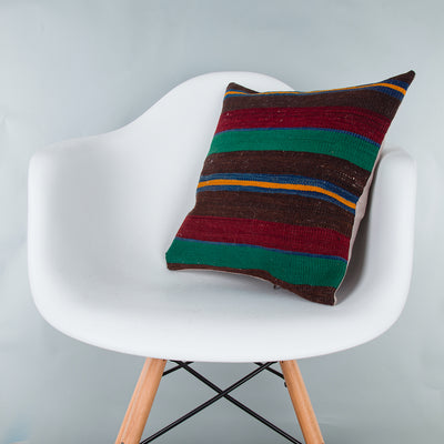 Striped Multiple Color Kilim Pillow Cover 16x16 8083