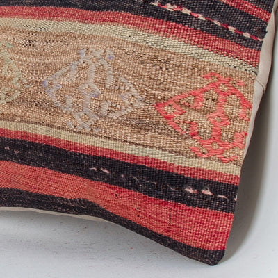 Striped Multiple Color Kilim Pillow Cover 16x16 8157