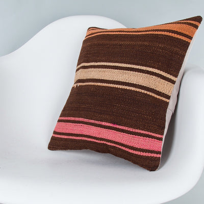 Striped Multiple Color Kilim Pillow Cover 16x16 8160