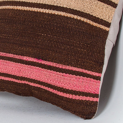 Striped Multiple Color Kilim Pillow Cover 16x16 8160