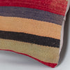Striped Multiple Color Kilim Pillow Cover 16x16 8186