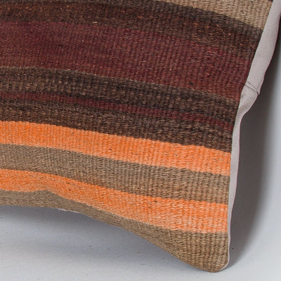 Striped Multiple Color Kilim Pillow Cover 16x16 8197