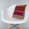 Striped Multiple Color Kilim Pillow Cover 16x16 8200