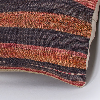 Striped Multiple Color Kilim Pillow Cover 16x16 8211