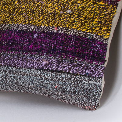 Striped Multiple Color Kilim Pillow Cover 16x16 8235