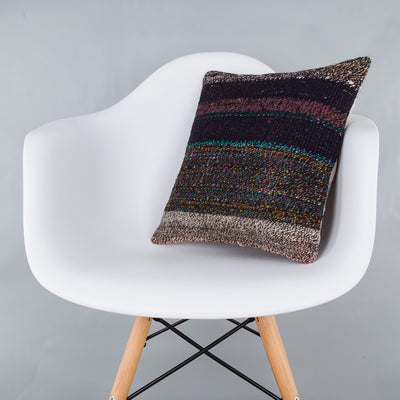 Striped Multiple Color Kilim Pillow Cover 16x16 8236
