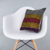 Striped Multiple Color Kilim Pillow Cover 16x16 8237