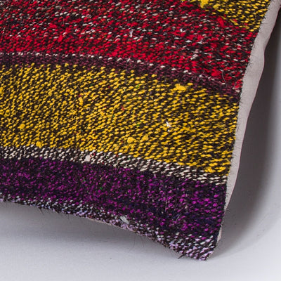 Striped Multiple Color Kilim Pillow Cover 16x16 8237
