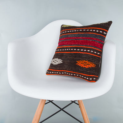 Striped Multiple Color Kilim Pillow Cover 16x16 8307